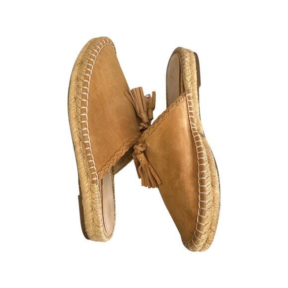 Joie Tan Suede Slide On Tasseled Mules 39 - Picture 6 of 9